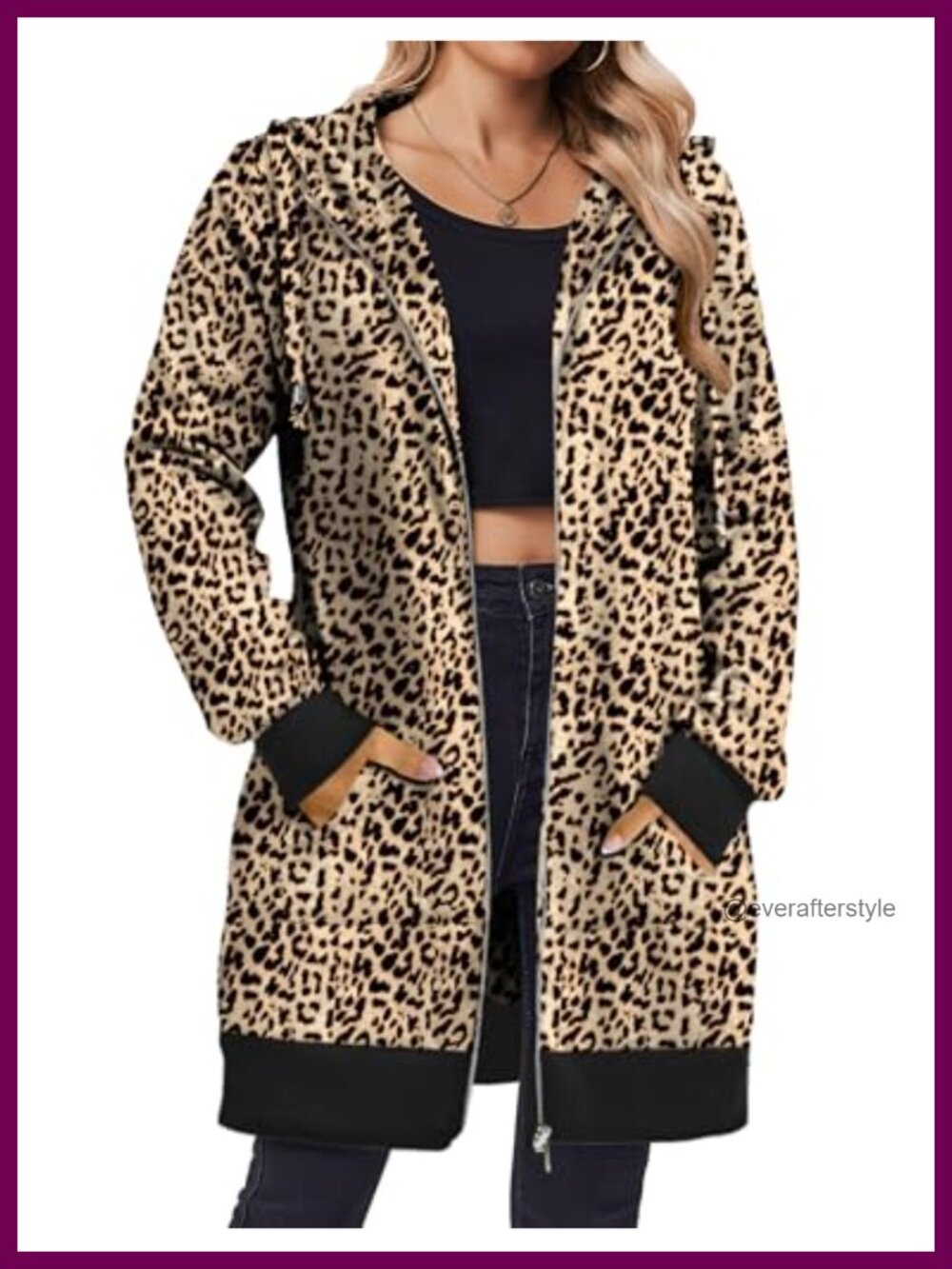 Zeagoo Women's Zip Up Hoodie Oversized Fleece Tunic Sweatshirt Long Sleeve